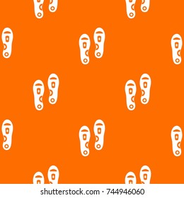 Orthopedic insoles pattern repeat seamless in orange color for any design. Vector geometric illustration