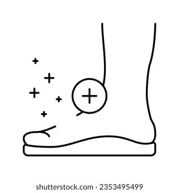 orthopedic insoles tool for flat feet therapy line icon vector. orthopedic insoles tool for flat feet therapy sign. isolated contour symbol black illustration