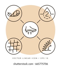 Orthopedic insoles vector icon isolated. Thine line vector icons.