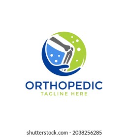 orthopedic logo, bone logo design vector illustration