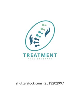 Diseño de logotipo ortopédico con símbolo de articulación de rodilla - icono médico y de atención médica