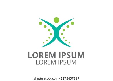 Diseño del logotipo ortopédico ilustración de la plantilla de vectores para la empresa médica, clínica médica, empresa de atención de la salud, hospital, medicina o farmacia.