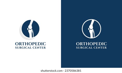 Orthopedic logo set design icons. Human bone joints for chiropractic and orthopedic clinic logo