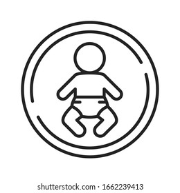 Orthopedic mattress for baby black line icon. Designed to support the joints, back and overall body. Pictogram for web page, mobile app, promo. UI UX GUI design element. Editable stroke.