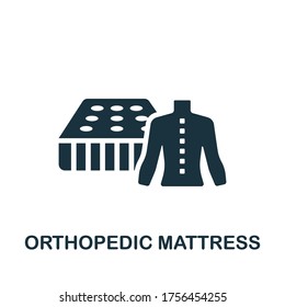 Orthopedic Mattress icon. Simple element from trauma rehabilitation collection. Creative Orthopedic Mattress icon for web design, templates, infographics and more