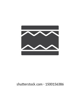 Orthopedic Mattress Layers vector icon. filled flat sign for mobile concept and web design. Comfortable mattress glyph icon. Symbol, logo illustration. Vector graphics