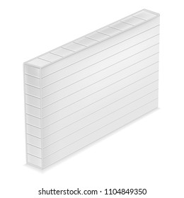 Orthopedic mattress mockup. Realistic illustration of orthopedic mattress vector mockup for web design isolated on white background
