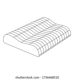 Orthopedic pillow. Cervical. Vector illustration.