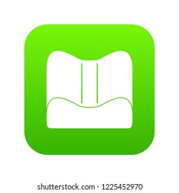 Orthopedic pillow icon digital green for any design isolated on white vector illustration