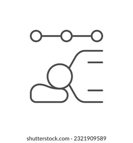 Orthopedic pillow line outline icon