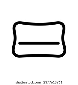 Orthopedic pillow for neck. Comfort sleeping product. Element for bed and relaxation.