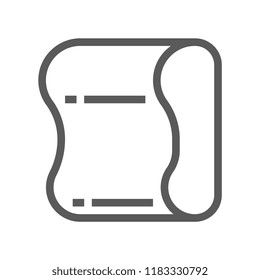 Orthopedic Pillow. Orthopedic and trauma rehabilitation Vector Line Icon