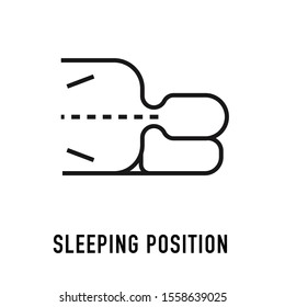 Orthopedic Pillow. Orthopedic and trauma rehabilitation Vector Line Icon on white