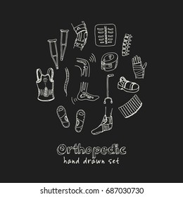 Orthopedic set Vector isolated Illustration on white background