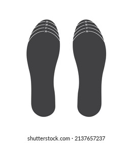 Orthopedic shoe insoles in different shoe sizes - 36, 37, 38, 39