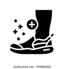 orthopedic shoes for feet glyph icon vector. orthopedic shoes for feet sign. isolated contour symbol black illustration