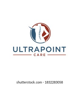 orthopedic spine logo symbol vector design