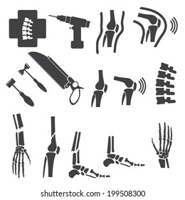 Orthopedic and spine symbol - vector illustration