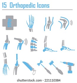 Orthopedic and spine symbol - vector illustration