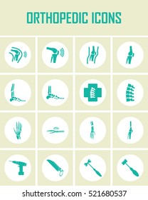 Orthopedic and spine symbol - vector illustration, Collection Human Skeleton.
