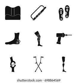 Orthopedic Surgery Icon Set Simple Style Stock Vector (Royalty Free ...