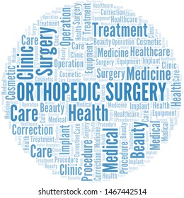 Orthopedic Surgery word cloud vector made with text only