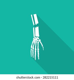 Orthopedic  symbol icon with long shadow.