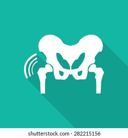 Orthopedic  symbol icon with long shadow.