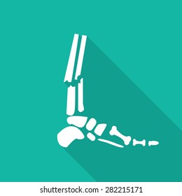 Orthopedic  symbol icon with long shadow.
