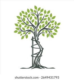 Orthopedic Tree Logo Natural Spine and Bone Health Care Symbol