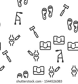 Orthopedic Vector Seamless Pattern Thin Line Illustration