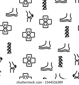 Orthopedic Vector Seamless Pattern Thin Line Illustration