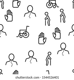 Orthopedic Vector Seamless Pattern Thin Line Illustration