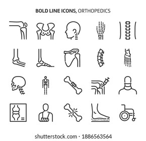 Orthopedics, bold line icons. The illustrations are a vector, editable stroke, 48x48 pixel perfect files. Crafted with precision and eye for quality. svg