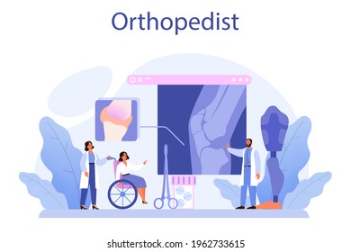 Orthopedics doctor. Idea of joint and bone treatment. Human anatomy