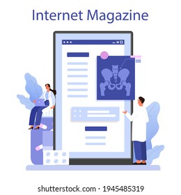 Orthopedics doctor web banner or landing page. Idea of joint
