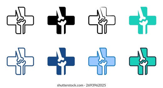 Orthopedics icon set multiple style collection 
