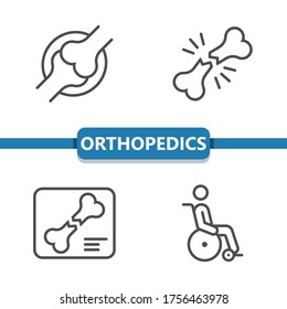 Orthopedics Icons. Professional, pixel perfect icons. EPS 10 format.