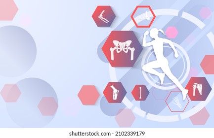 Orthopedics with shadow painting of athletes and bone injuries.