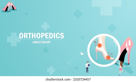 Orthopedics sugery with ankle ang foot bone injury.