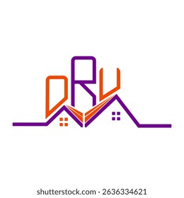 Diseño del logotipo de la propiedad inmobiliaria de ORU, logotipo simple y moderno de ORU. Diseño de alfabeto lujoso de ORU  