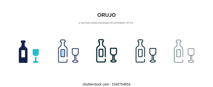 orujo icon in different style vector illustration. two colored and black orujo vector icons designed in filled, outline, line and stroke style can be used for web, mobile, ui