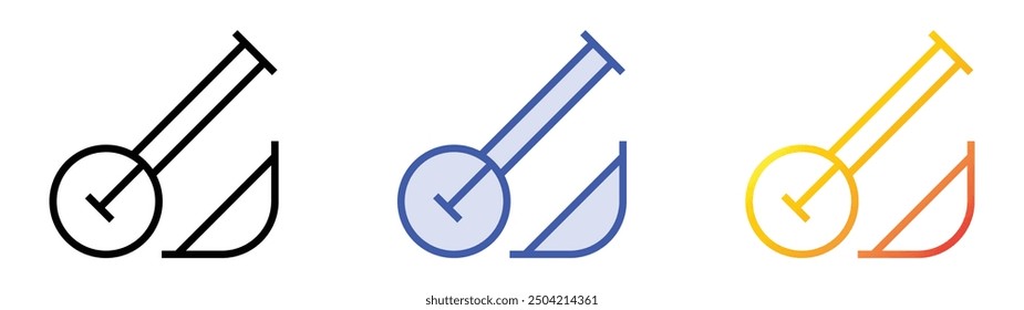 orutu icon. Linear, Blue Fill and Gradient Style Design Isolated On White Background