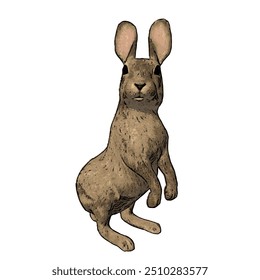 Oryctolagus cuniculus , Kaninchenvektor Illustrationsdesign einzeln 