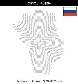 Oryol Russia city layout map representation with