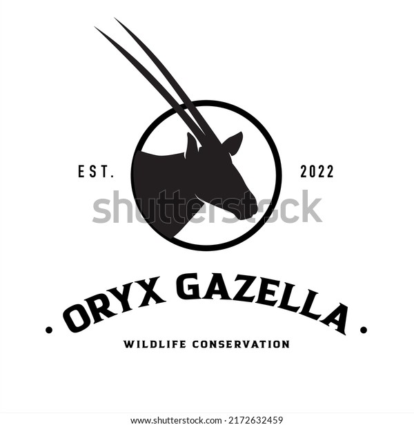 Oryx Gazella logo, company logo design idea,
vector illustration