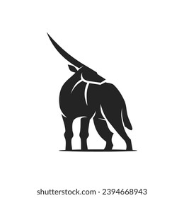 Oryx Logo template Isolated. Brand Identity. Icon Abstract Vector graphic