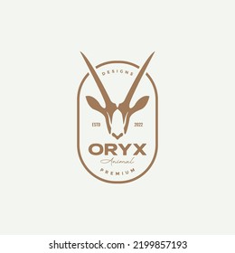 Oryx Long Horn Logo Design