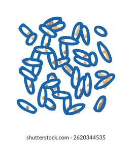 oryza grain food doodle icon sketch vector. oryza grain food sign. isolated symbol illustration