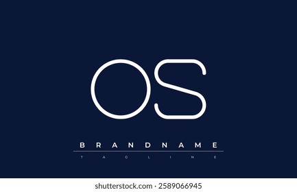 OS Abstract letter logo. This logo icon incorporate with abstract shape in the creative way